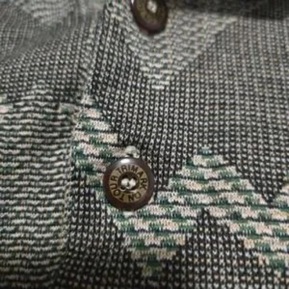 Kids Green Patterned Polo Shirt with Black Collar - Picture 4 of 7